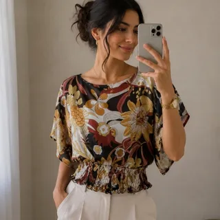 تیشرت گلگلی حریر .شومیز