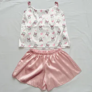 تاپ و شلوارک ساتن خرگوشی
