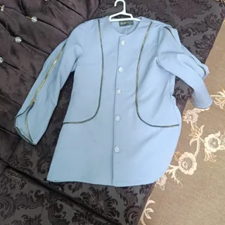 کت آبی زیپی