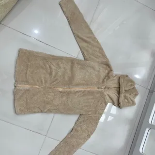 کاپشن تدی با کلاه گوش دار