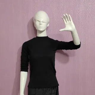بلوز نخ پنبه مشکی بیسیک