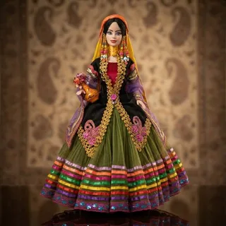 عروسک بالباسهای سنتی عشای
