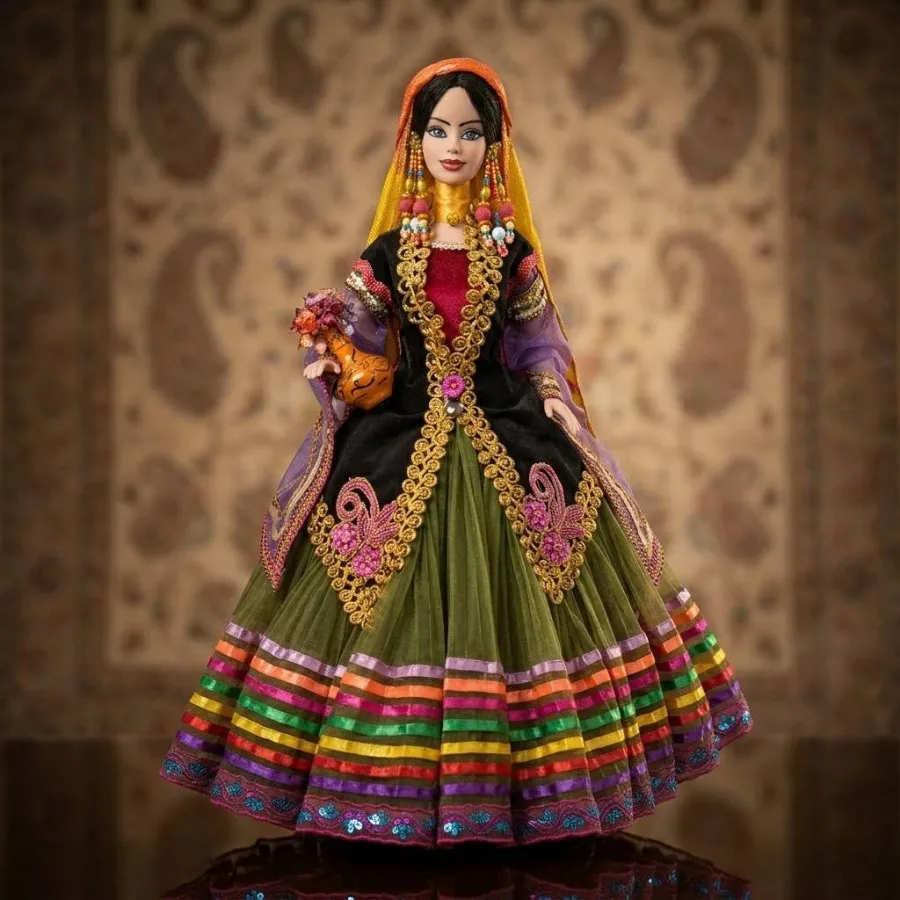 عروسک بالباسهای سنتی عشای