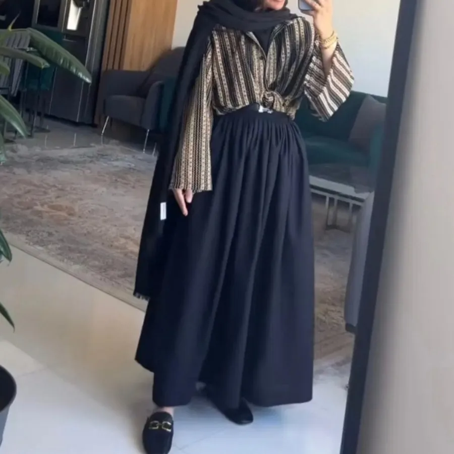 دامن مشکی بلند مجلسی