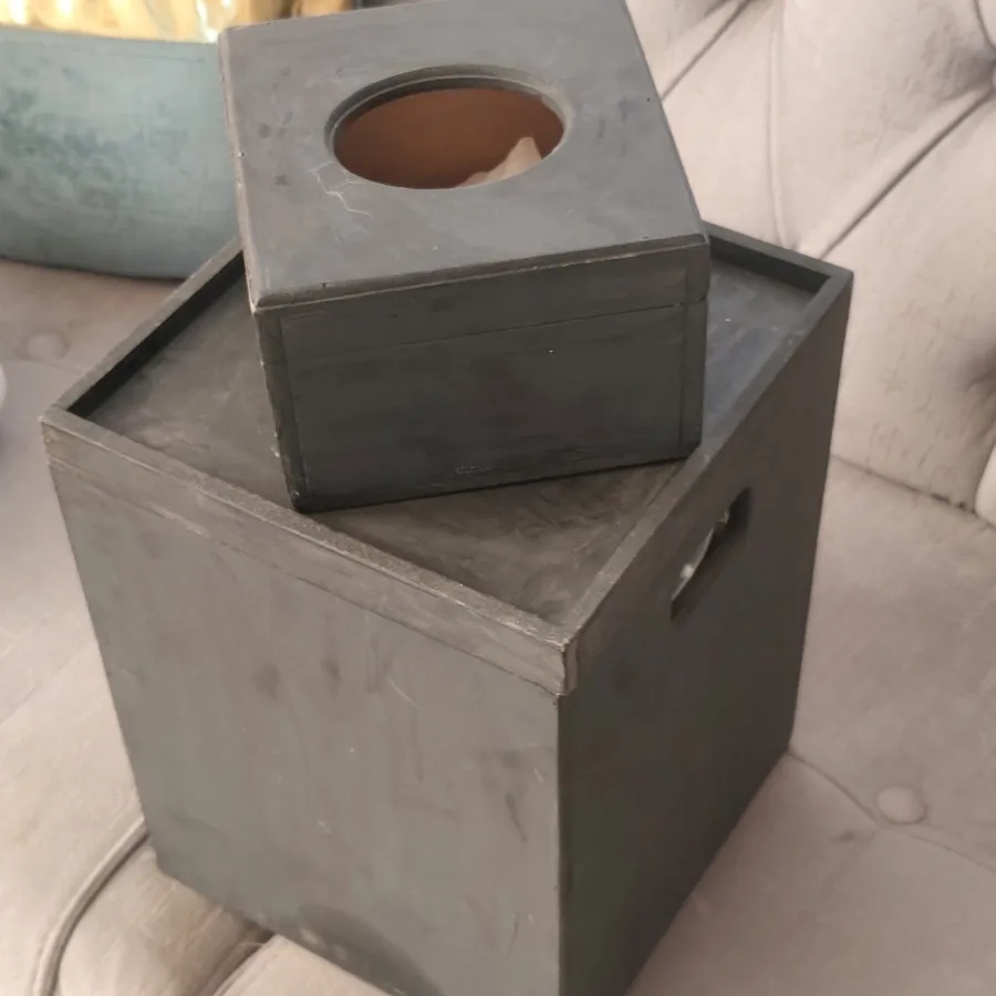 سطل اشغال جا دستمالی چوبی