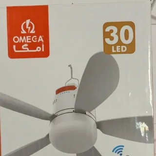 پنکه و چراغ شارژی امگا