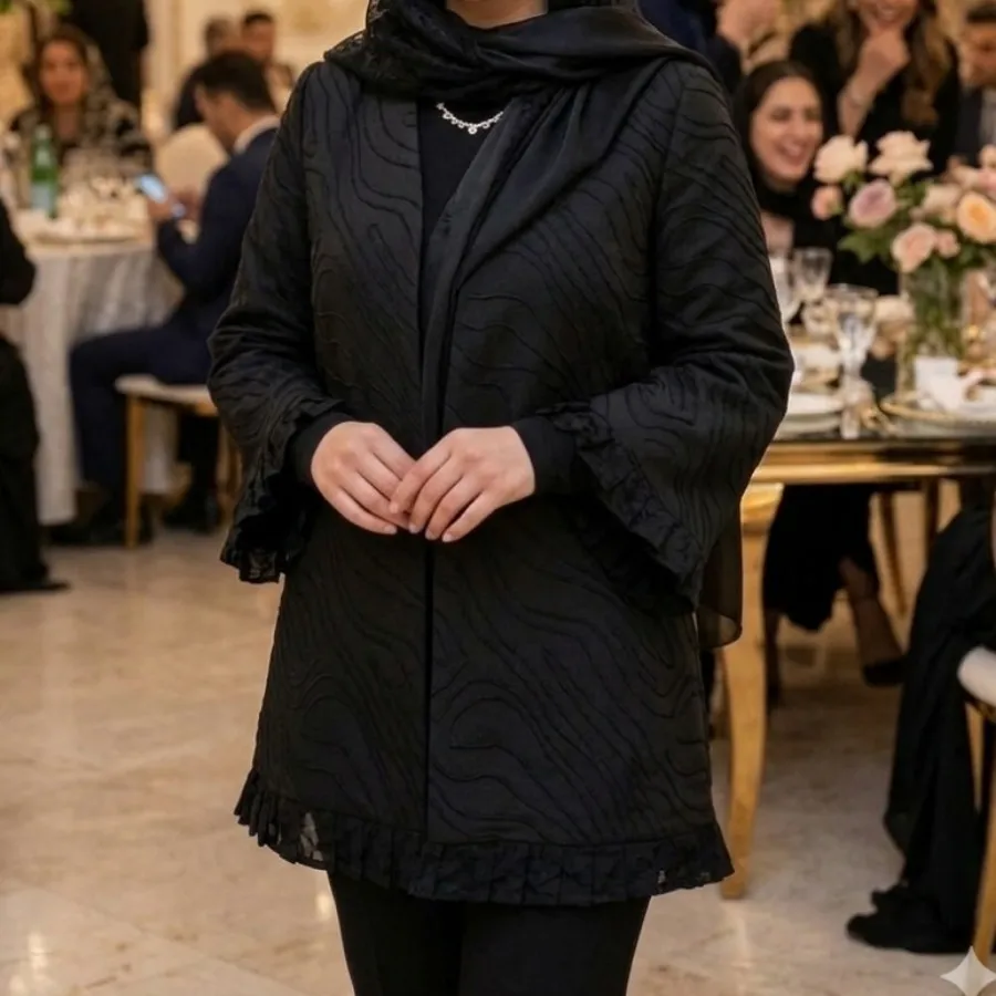 مانتو مشکی مجلسی