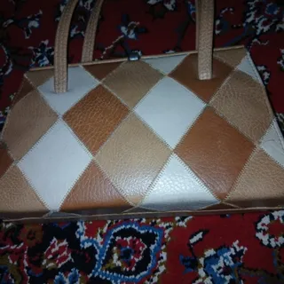 کیف مجلسی  چرم تیکه دوزی