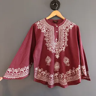 شومیز نخی گلدوزی وارداتی