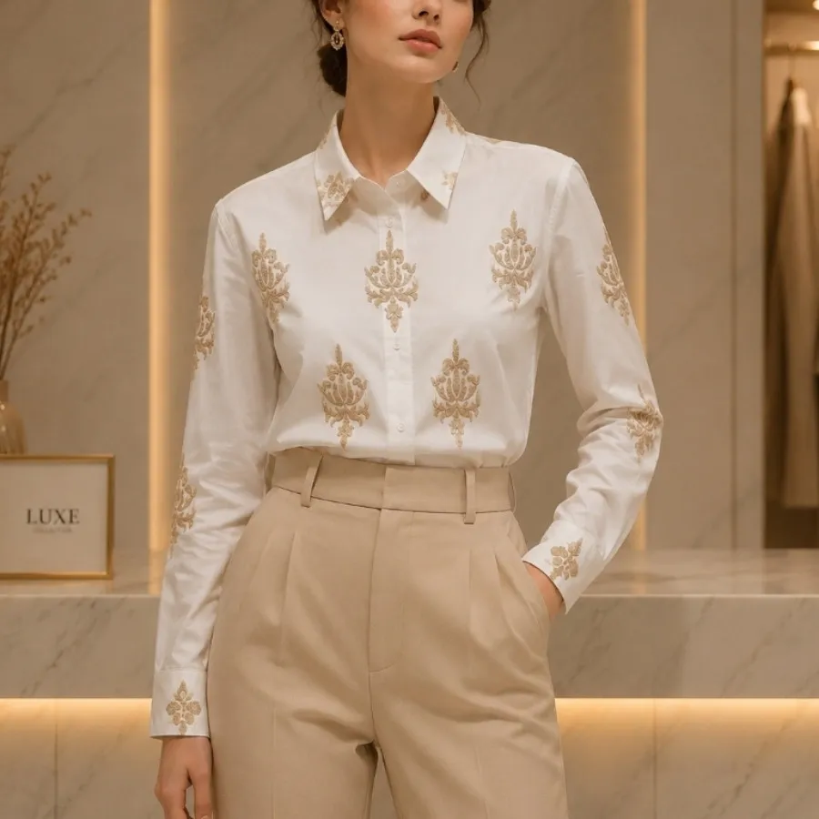 شومیز لینن گلدوزی