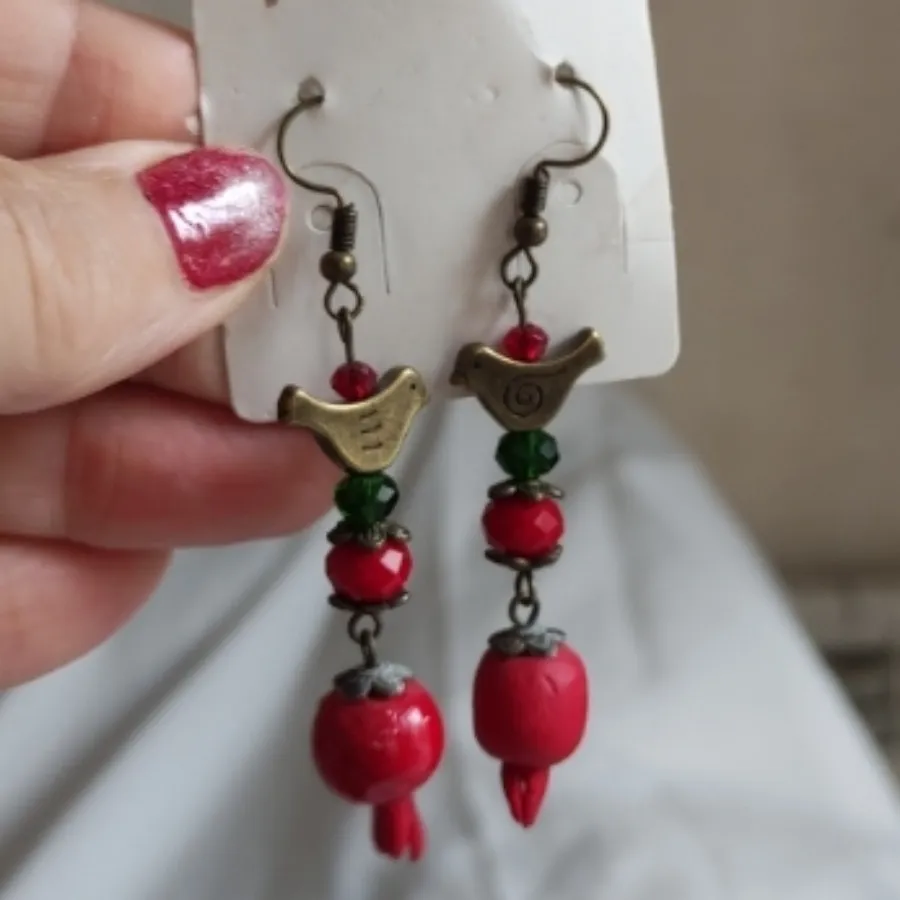 گوشواره انار ومرغ آمین