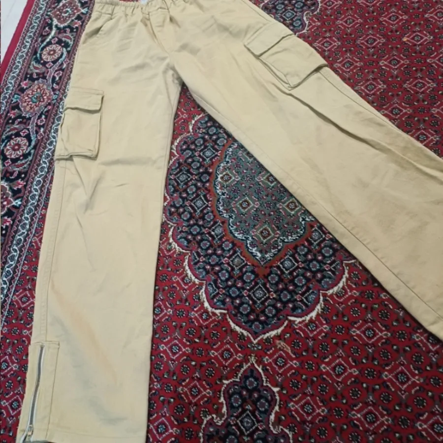شلوار کارگو کتان