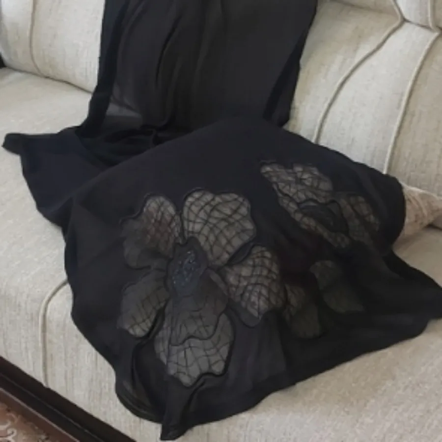 شال حریر مشکی