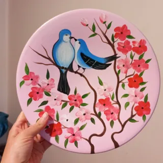 بشقاب دکوری پرنده ها