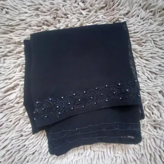 شال حریر مشکی نو