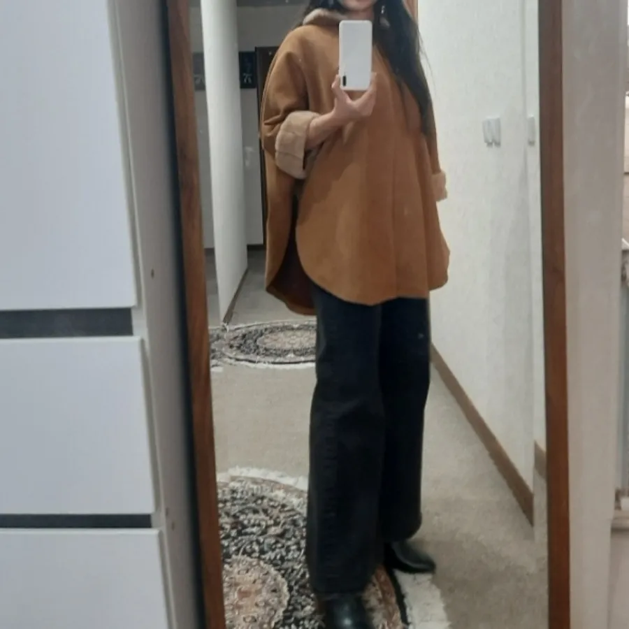 مانتو پالتو جیر قهوه ای