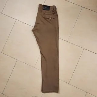 شلوار کتان قهوه ای مردانه