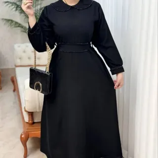 پیراهن بلند پوشیده مشکی