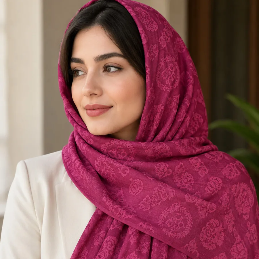 روسری مارک سرخابی صورتی