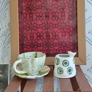 ست جا شمعی و فنجون