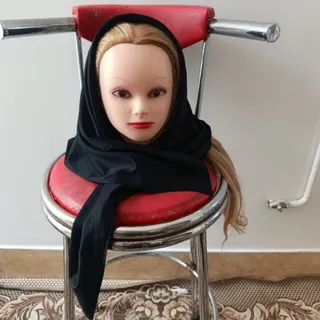 روسری مشکی ساتن ابریشم