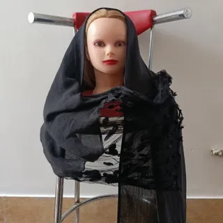 شال مشکی توری