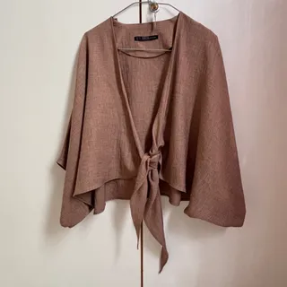 شومیز پانچ قهوه‌ای
