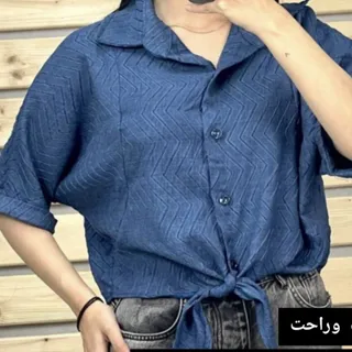 شومیز جلو گره ای یقه شکار