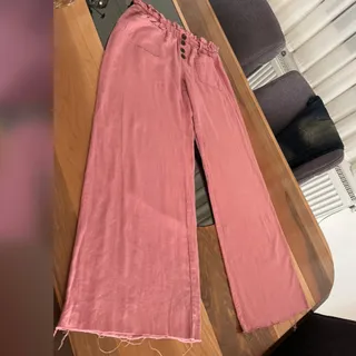 شلوار فول بگ لینن