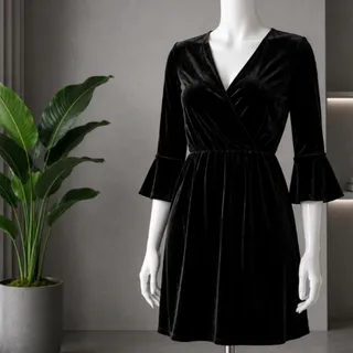 پیراهن مخمل وارداتی h&m