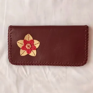 کیف پول زنانه چرم دستدوز