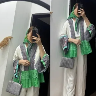 مانتوعروسکی روسری کیف