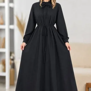 پیراهن بلند ساحلی مشکی