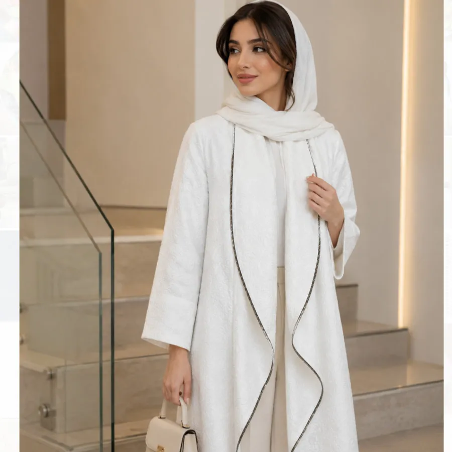 مانتو مجلسی سفید شیک