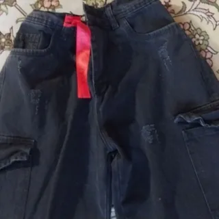 شلوار کارگو خارجی ذغالی