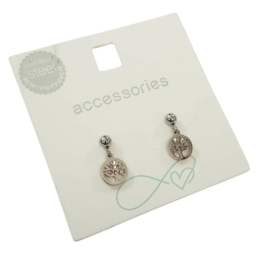گوشواره استیل آویز درخت