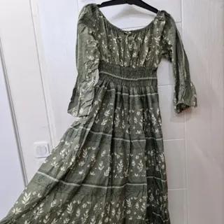 پیراهن ساحلی نخی