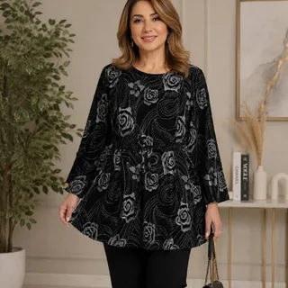 بلوز طرح دار