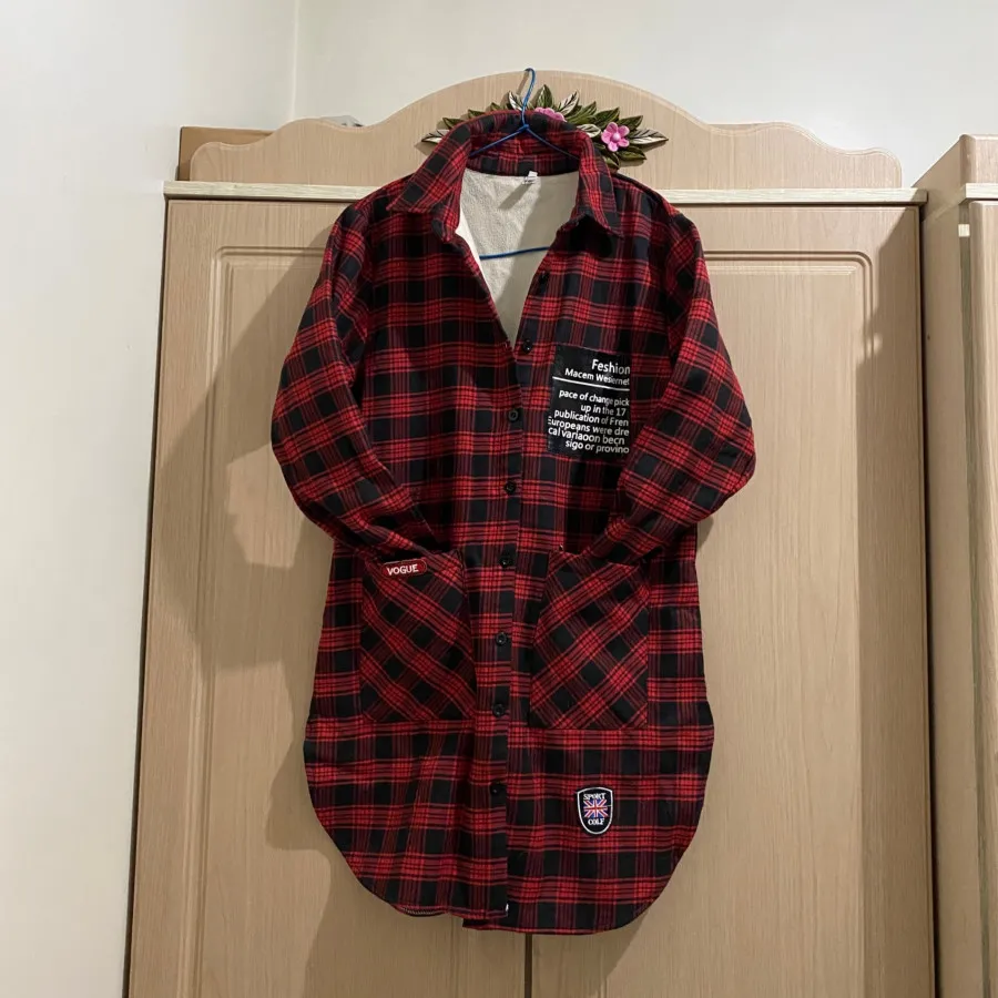 مانتو پشمی چهارخانه