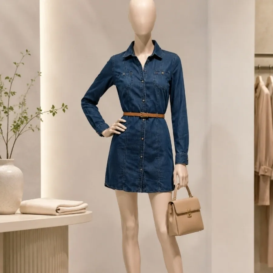 جین (Denim Shirt-dress
