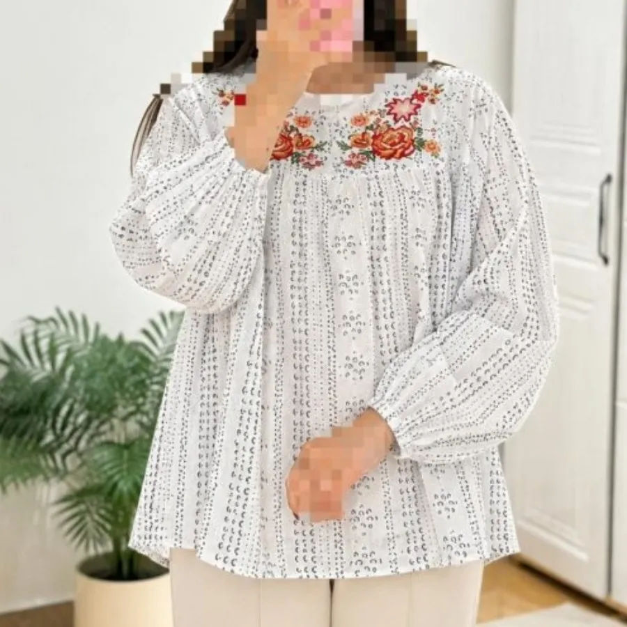 شومیز زنانه خنک گلدوزی