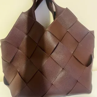 کیف چرم مصنوعی حصیری