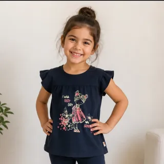 بلوز دخترانه نخی مارکدار