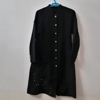 مانتو مشکی کرپ