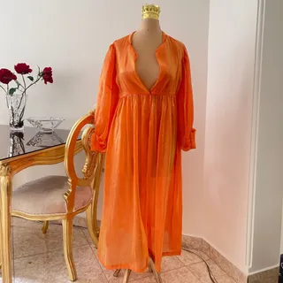مانتو بلند نارنجی