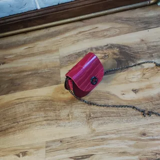 کیف چرم فانتزی قرمز