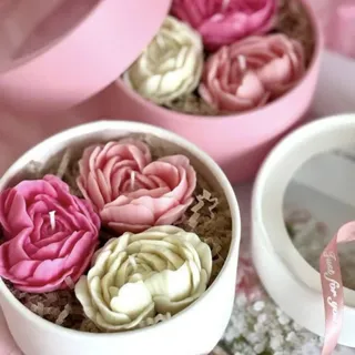 باکس شمع رز قلبی
