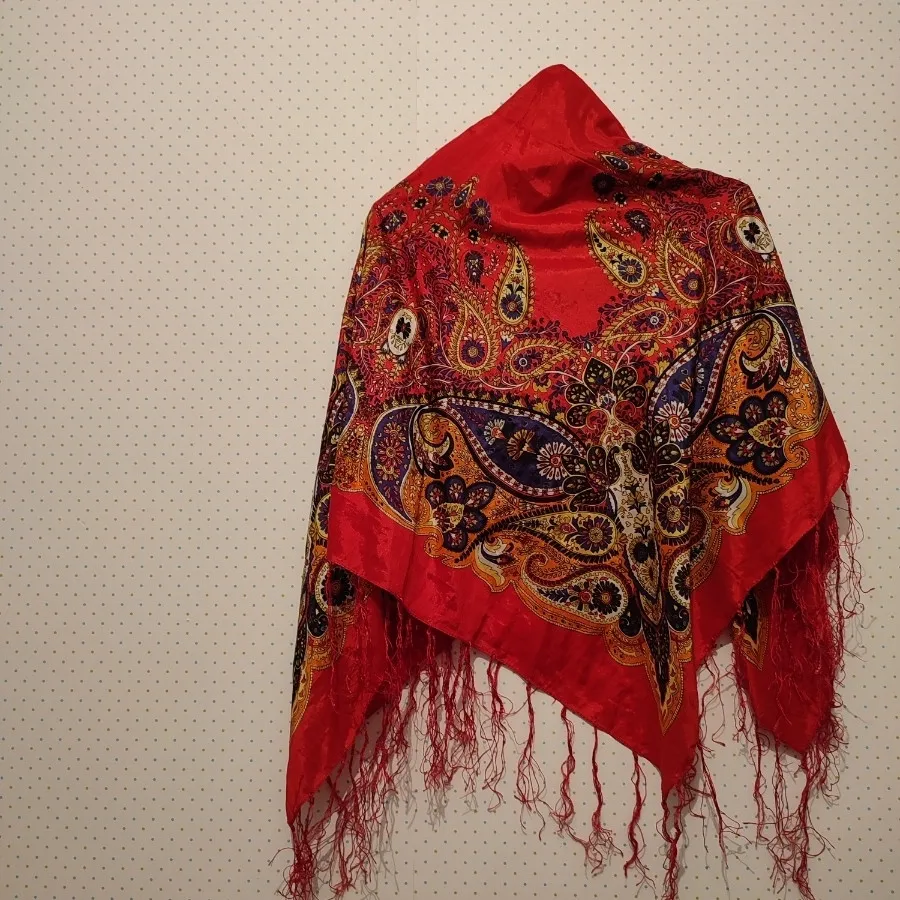 روسری ساتن ابریشم مجلسی