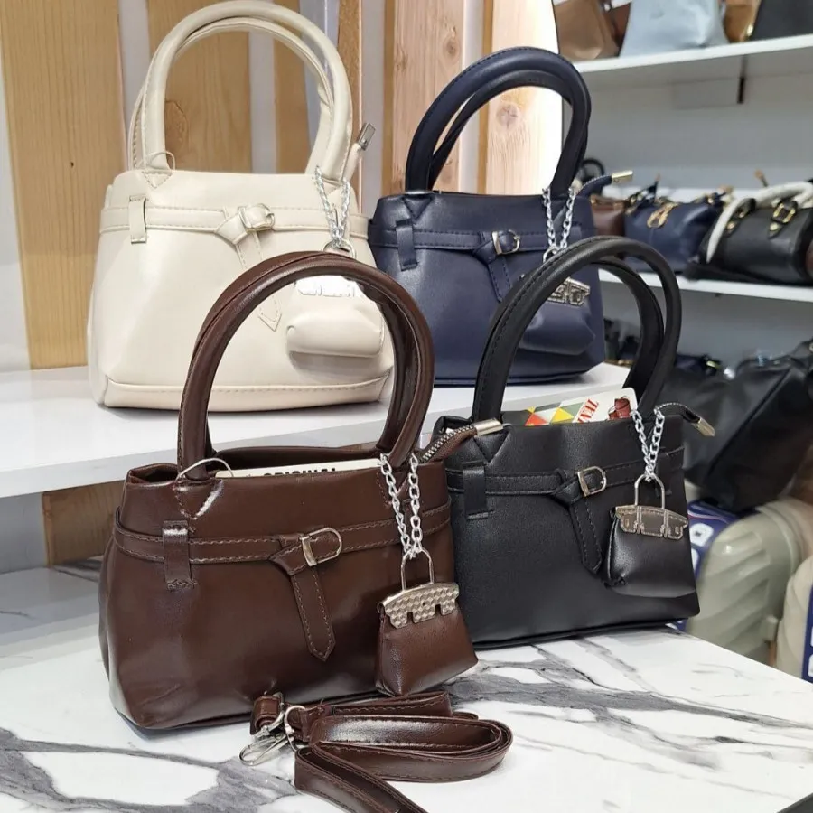 کیف دودسته با چارم بگ
