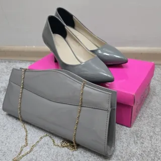 کفش توسی ورنی با کیف ست